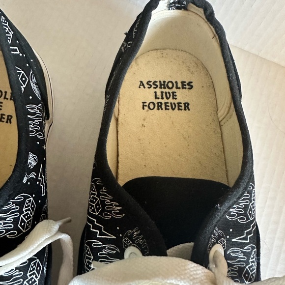 Assholes live forever van’s converse type of  men’s sneakers size 12 - Picture 6 of 11